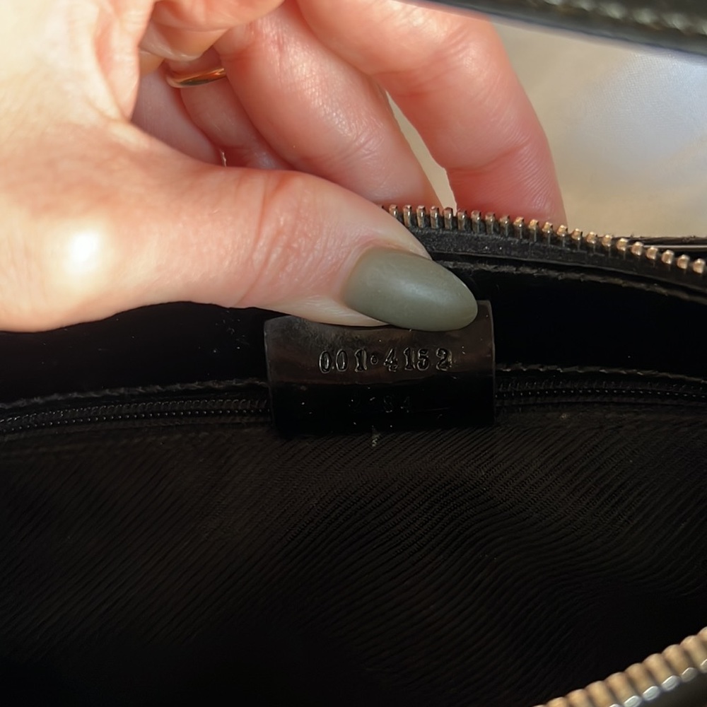 SOLD Vintage Gucci Black Monogram Pochette - Picture 13 of 14